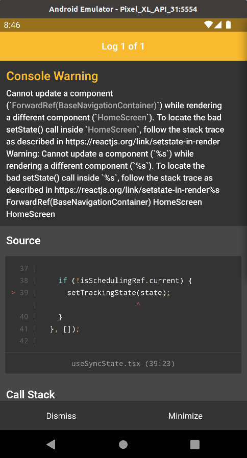 Cannot update a component while rendering a different component