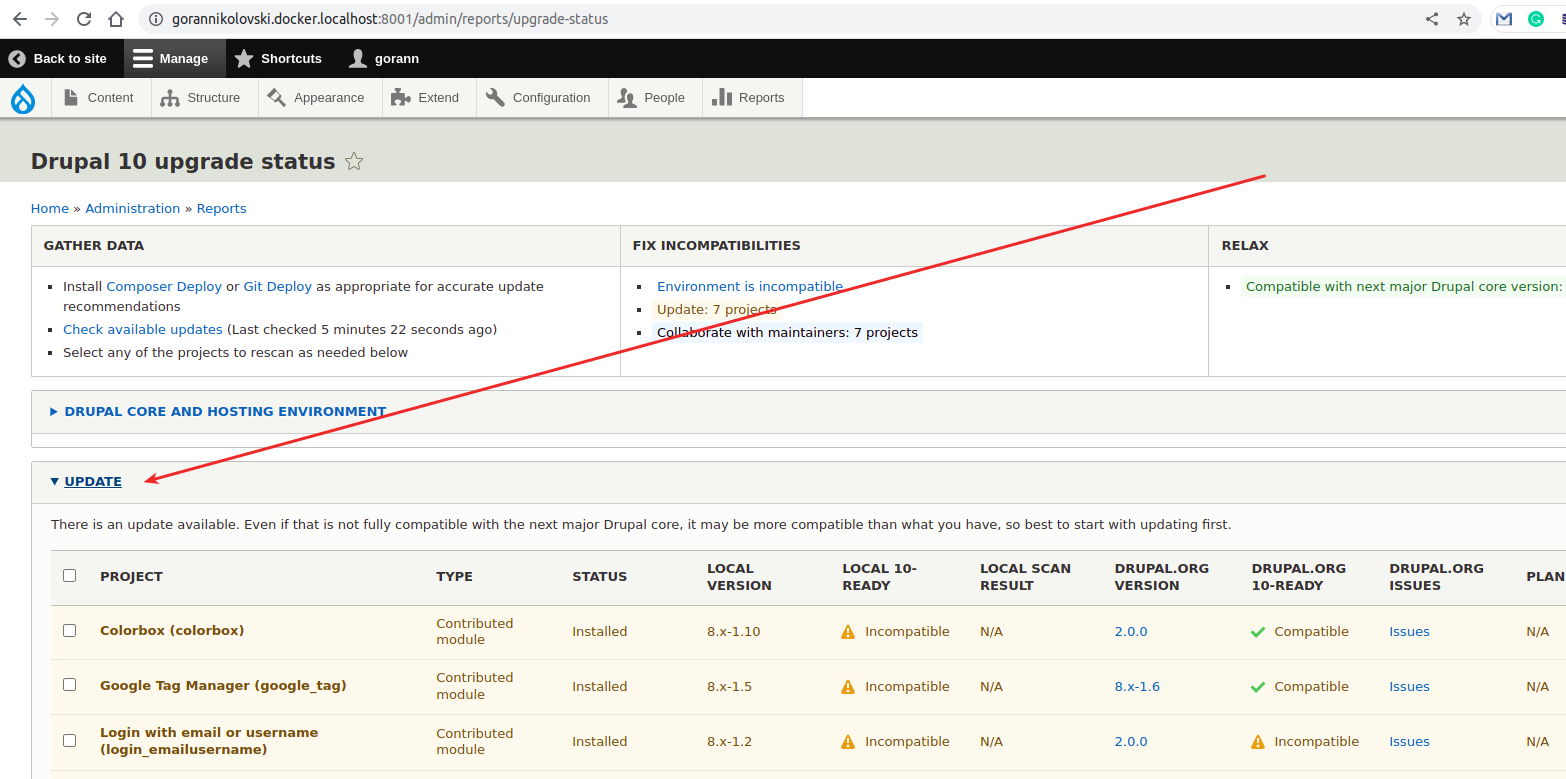 Drupal 10 - Upgrade Status - Update contrib modules