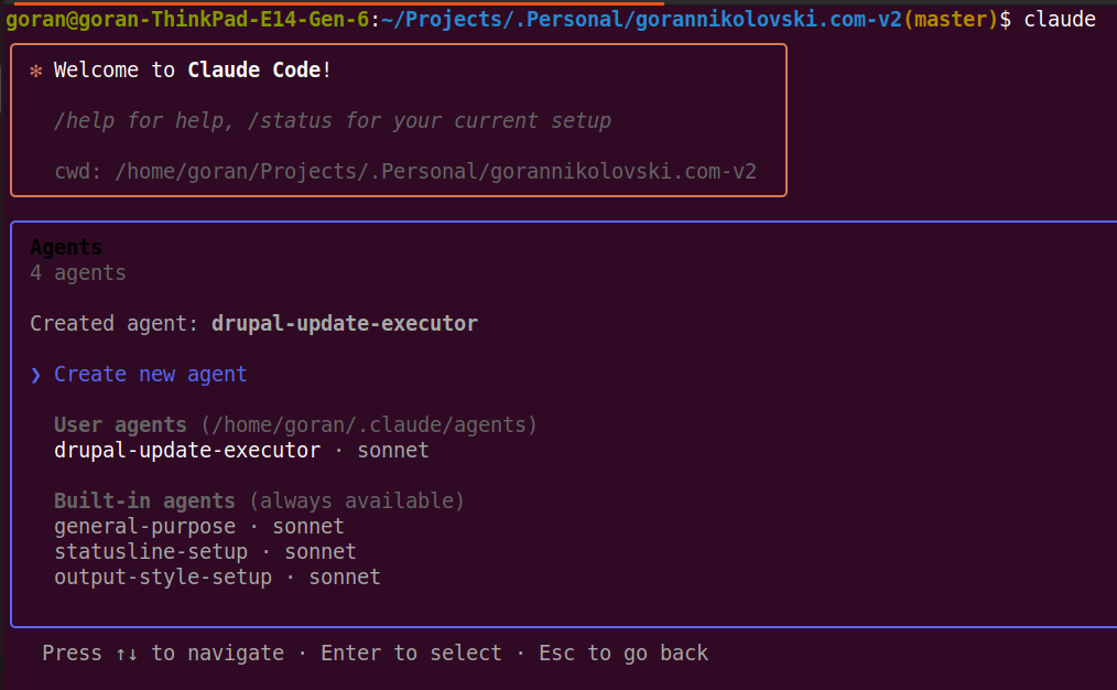 Claude Code Subagent created