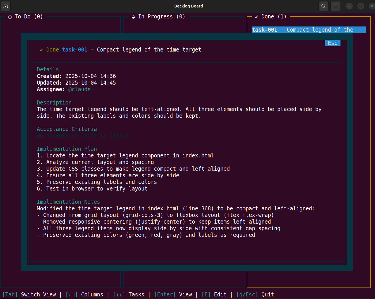 TrackLab - Backlog.md task done