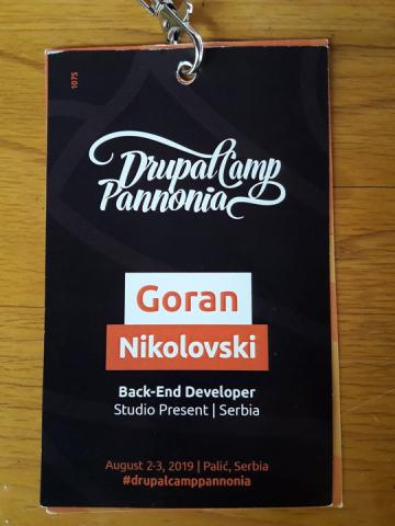 DrupalCamp Pannonia 2019 - Goran Nikolovski